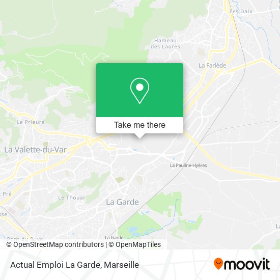 Actual Emploi La Garde map
