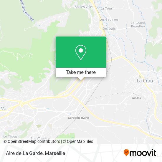 Aire de La Garde map