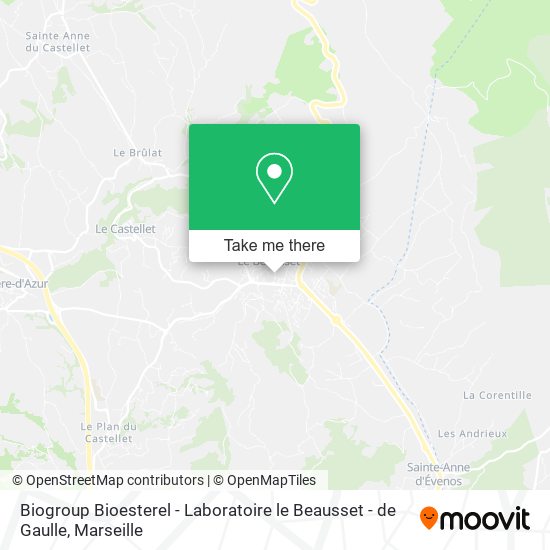 Biogroup Bioesterel - Laboratoire le Beausset - de Gaulle map