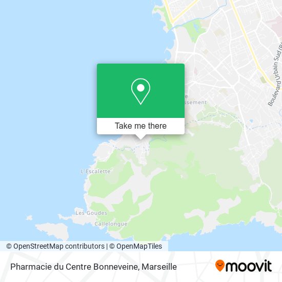 Mapa Pharmacie du Centre Bonneveine