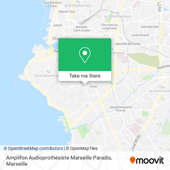 Amplifon Audioprothésiste Marseille Paradis map