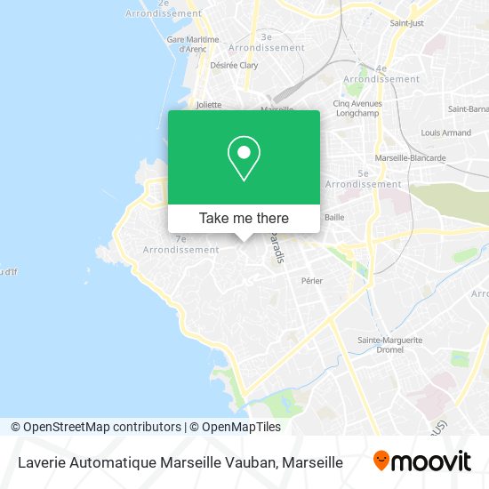 Laverie Automatique Marseille Vauban map