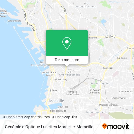 Générale d'Optique Lunettes Marseille map