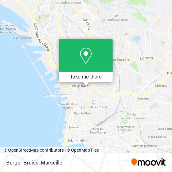 Mapa Burger Braise