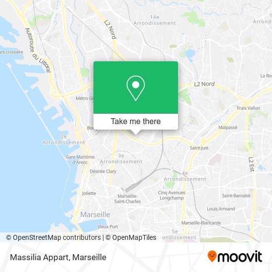 Massilia Appart map