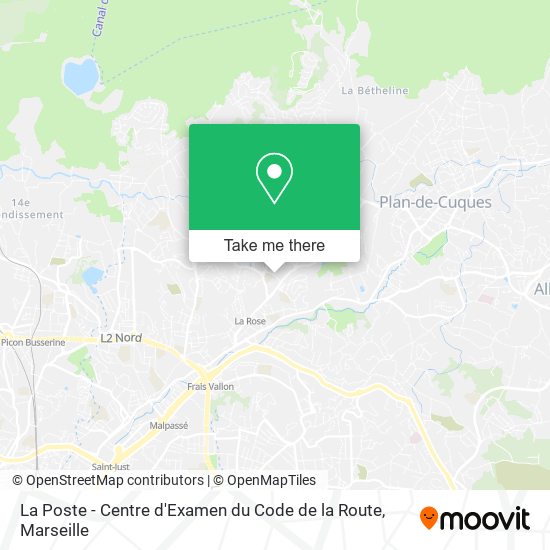 Mapa La Poste - Centre d'Examen du Code de la Route