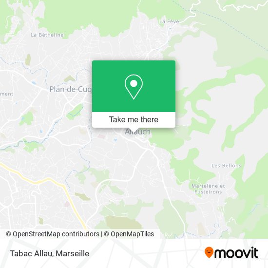 Tabac Allau map