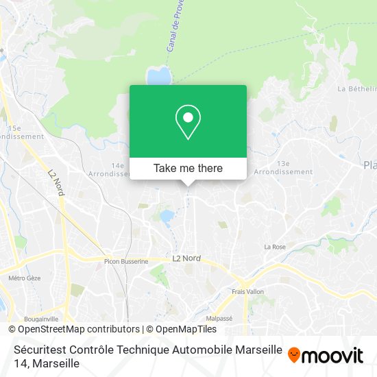 Sécuritest Contrôle Technique Automobile Marseille 14 map