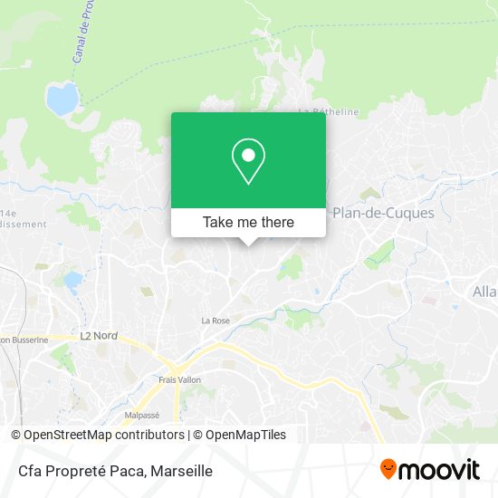 Cfa Propreté Paca map