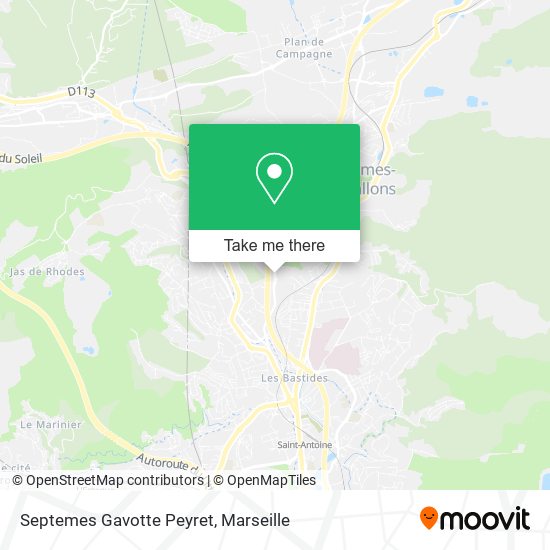 Septemes Gavotte Peyret map