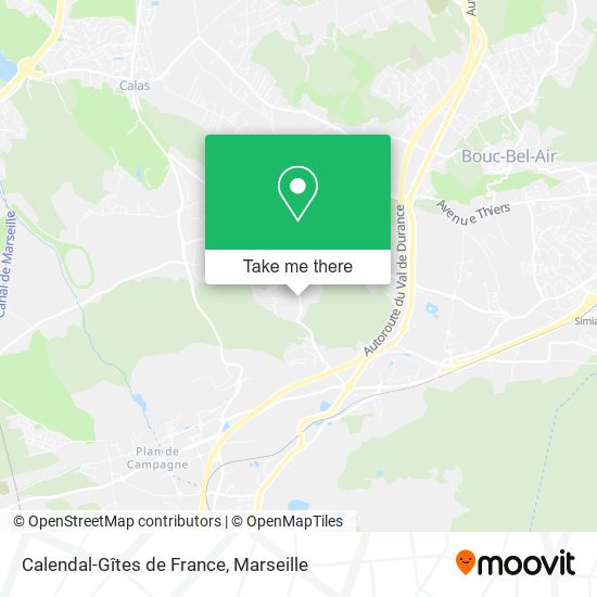 Calendal-Gîtes de France map