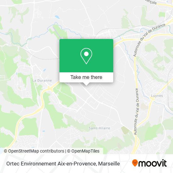 Mapa Ortec Environnement Aix-en-Provence