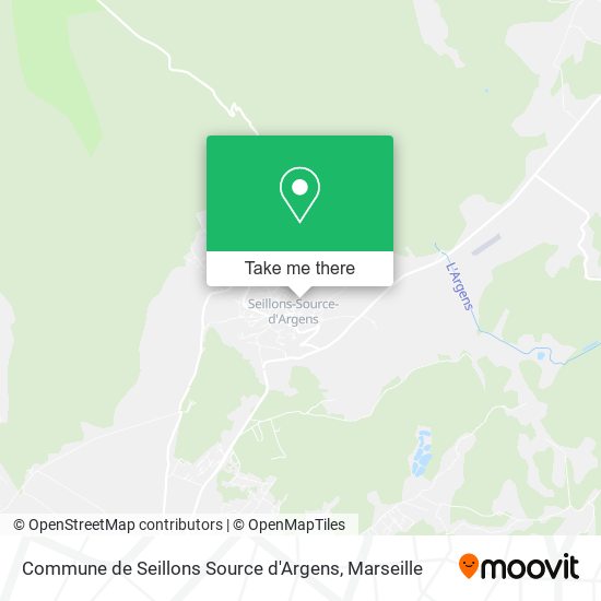 Commune de Seillons Source d'Argens map