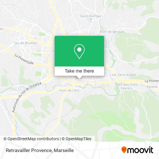 Retravailler Provence map