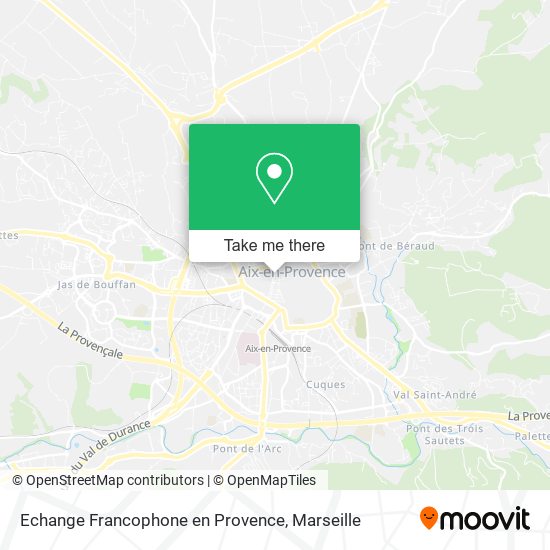 Mapa Echange Francophone en Provence