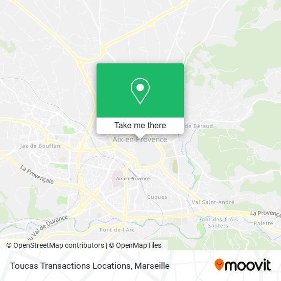 Toucas Transactions Locations map