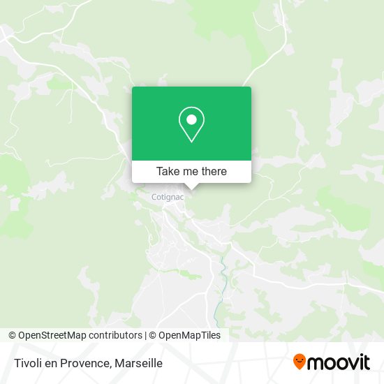 Tivoli en Provence map