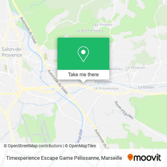 Timexperience Escape Game Pélissanne map