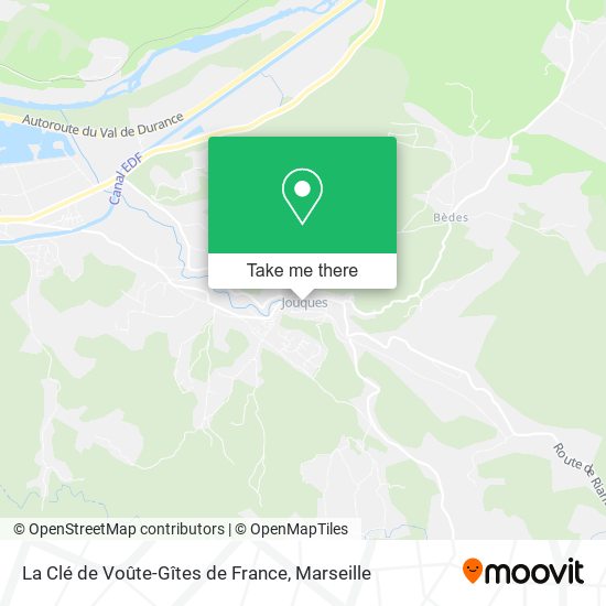 La Clé de Voûte-Gîtes de France map