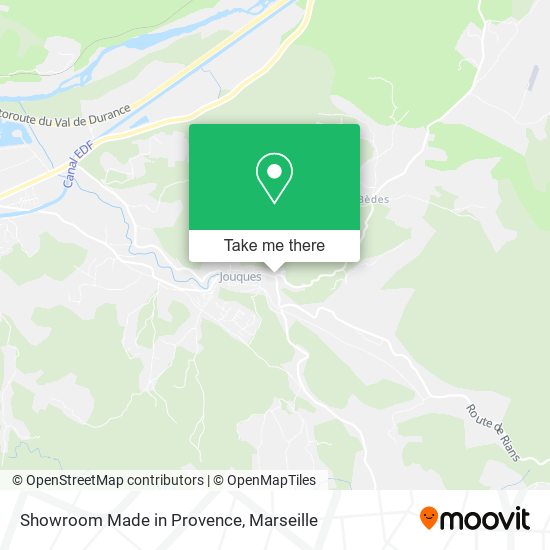 Showroom Made in Provence map