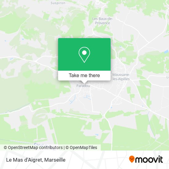 Le Mas d'Aigret map