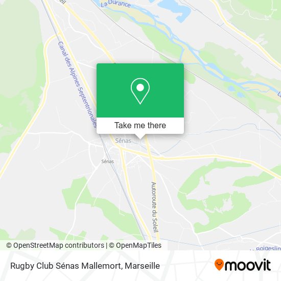 Rugby Club Sénas Mallemort map