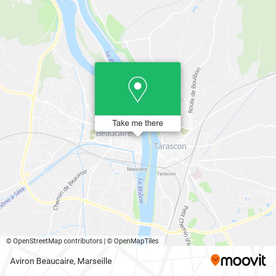 Aviron Beaucaire map