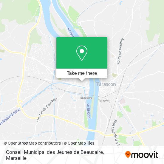 Conseil Municipal des Jeunes de Beaucaire map