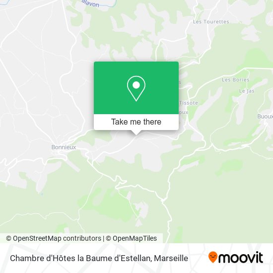Chambre d'Hôtes la Baume d'Estellan map