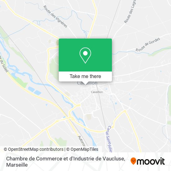 Chambre de Commerce et d'Industrie de Vaucluse map