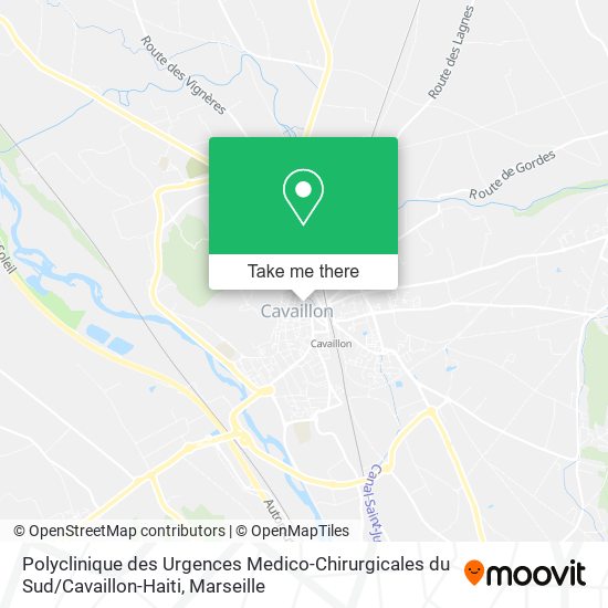 Polyclinique des Urgences Medico-Chirurgicales du Sud / Cavaillon-Haiti map