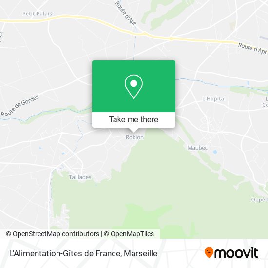 Mapa L'Alimentation-Gîtes de France
