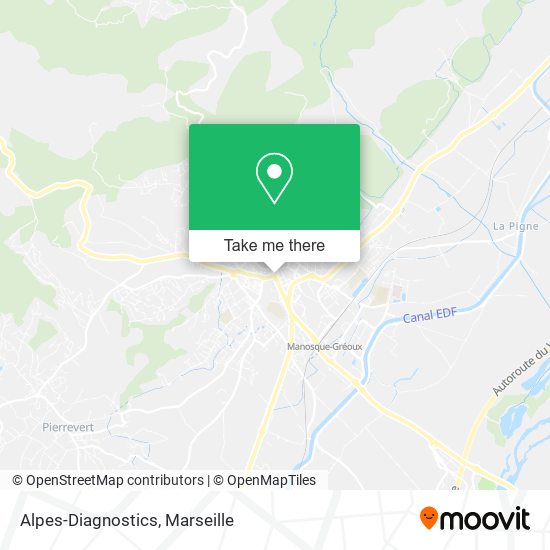 Alpes-Diagnostics map