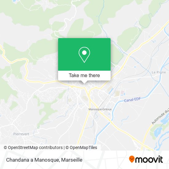 Chandana a Manosque map