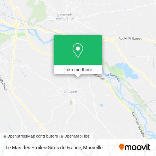 Le Mas des Etoiles-Gîtes de France map