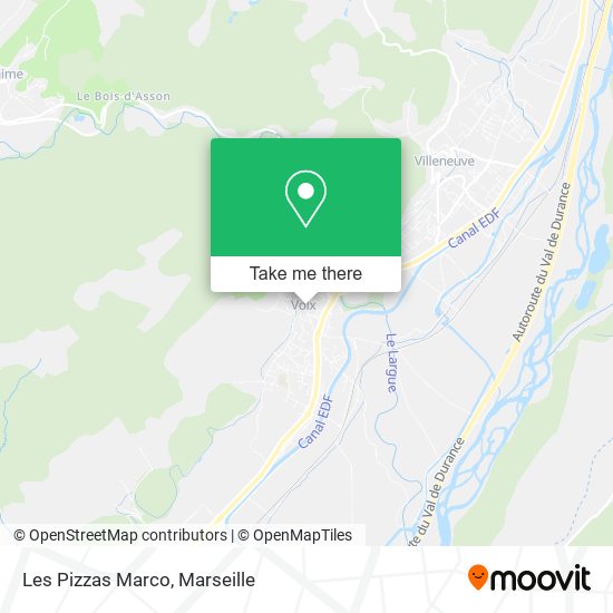 Mapa Les Pizzas Marco