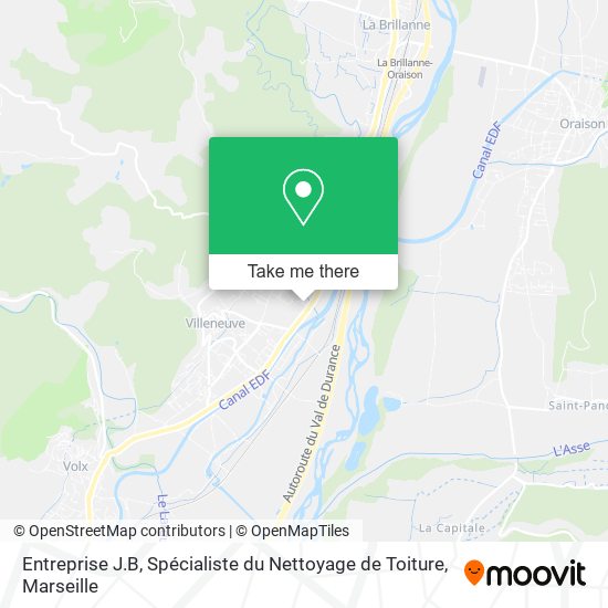 Entreprise J.B, Spécialiste du Nettoyage de Toiture map