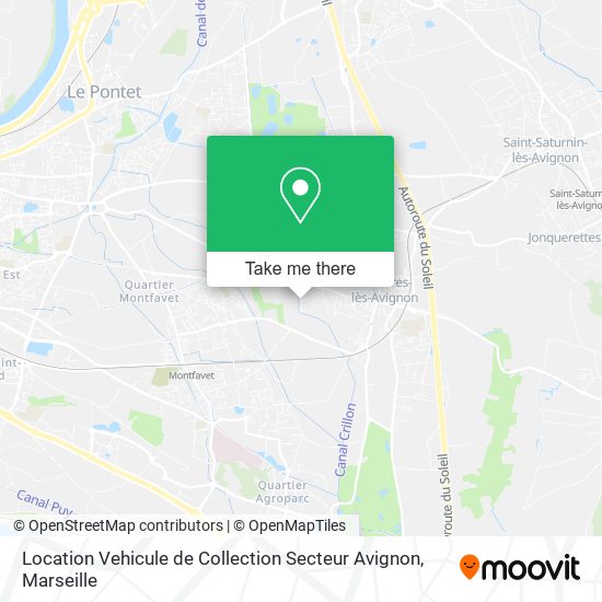 Location Vehicule de Collection Secteur Avignon map