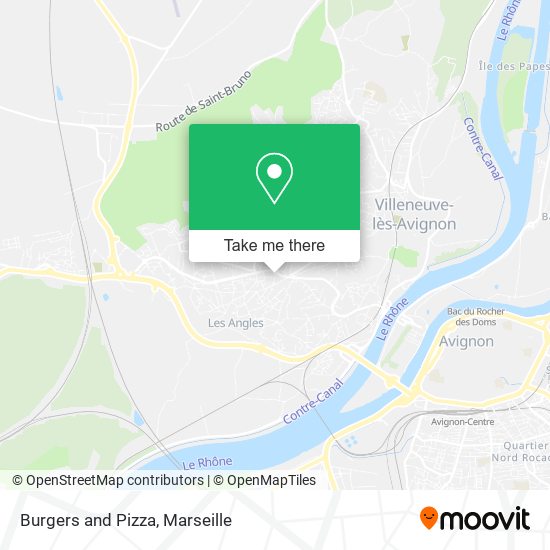 Burgers and Pizza map