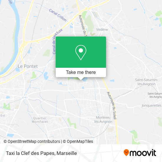 Taxi la Clef des Papes map