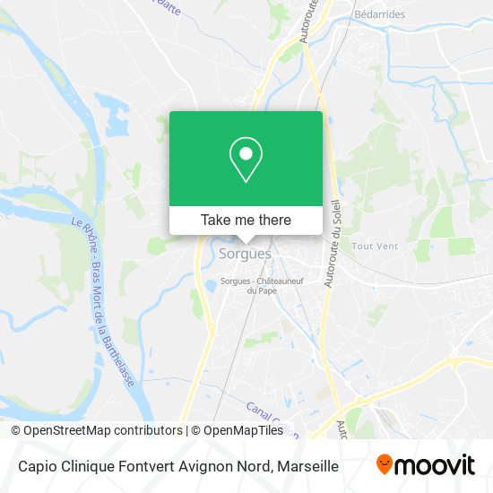Capio Clinique Fontvert Avignon Nord map