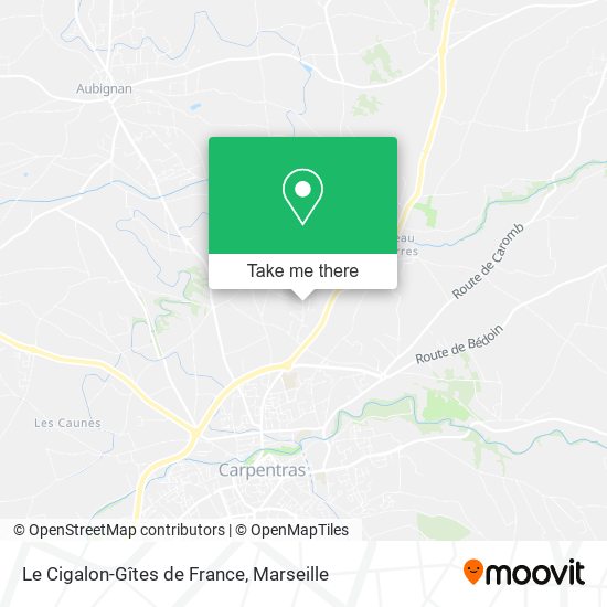 Le Cigalon-Gîtes de France map