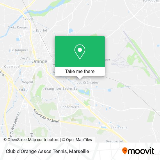Club d'Orange Asscs Tennis map