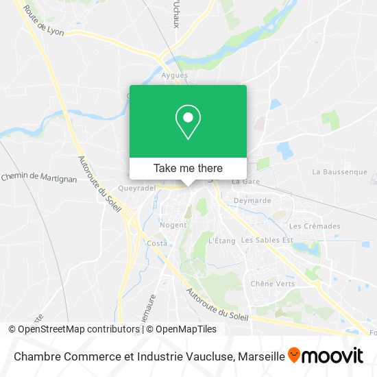 Chambre Commerce et Industrie Vaucluse map