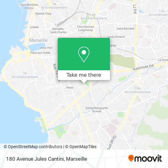 Mapa 180 Avenue Jules Cantini