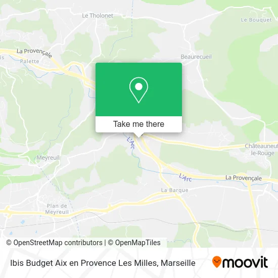 Ibis Budget Aix en Provence Les Milles map