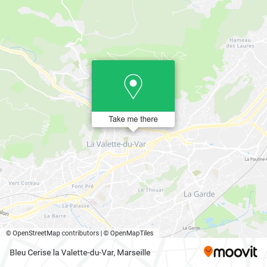 Bleu Cerise la Valette-du-Var map