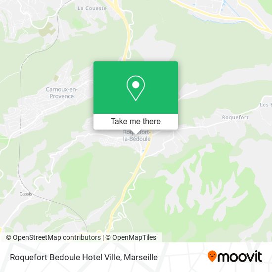 Mapa Roquefort Bedoule Hotel Ville