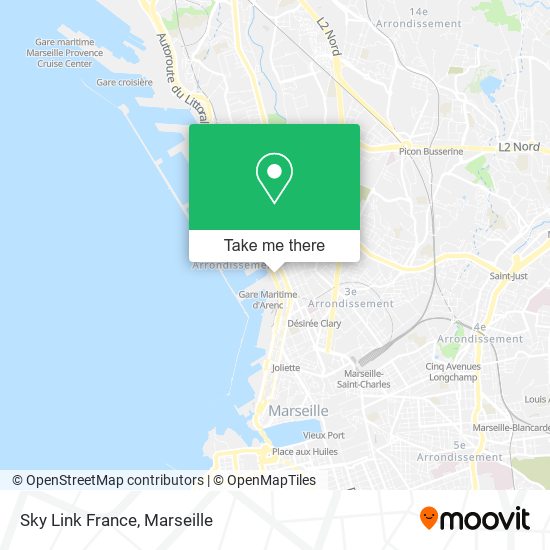 Sky Link France map