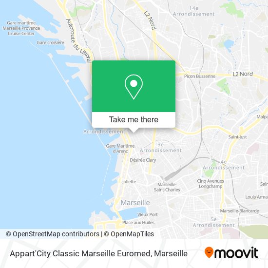 Appart'City Classic Marseille Euromed map